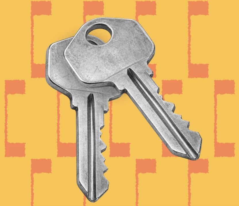 A pair of house keys