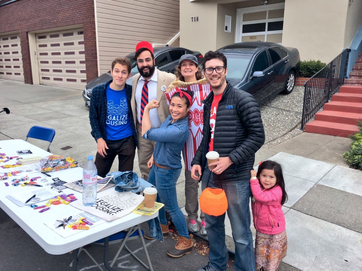 Chapter volunteers at a canvassing table