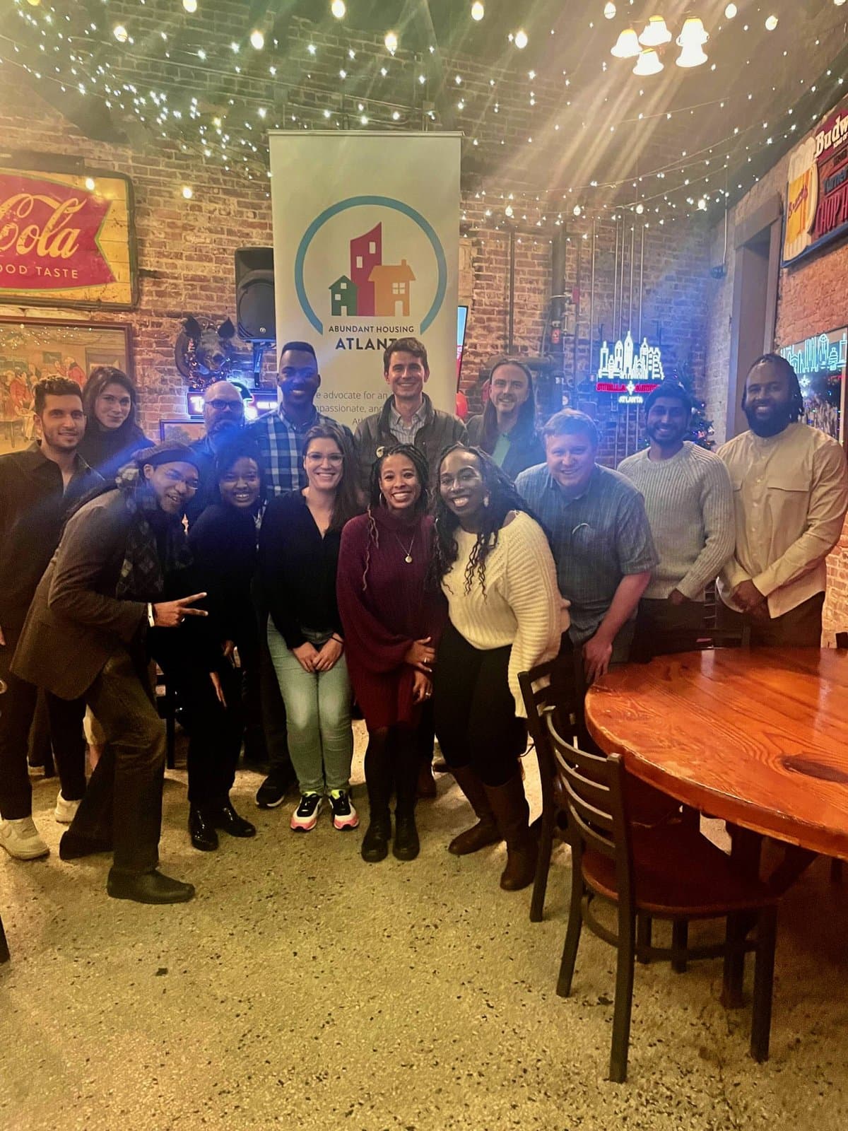Abundant Housing Atlanta board members and leads at a chapter gathering